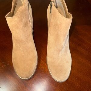Lucky Brand Tan Suede Ankle Boots